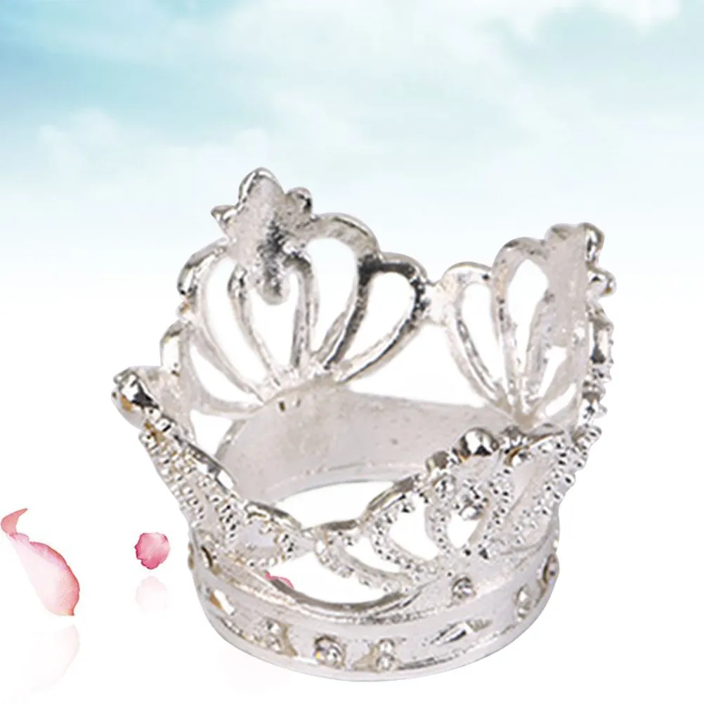 Alloy Diamond Crown Napkin Ring Exquisite Table Decoration Wedding Party Silver Not Easy to Fade Oxidize