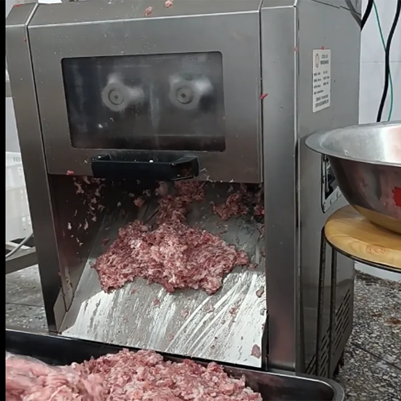 

Высокоскоростная вертикальная машина для нарезки мяса, измельчения и нарезки кубиками, коммерческая машина для нарезки мяса на кубики