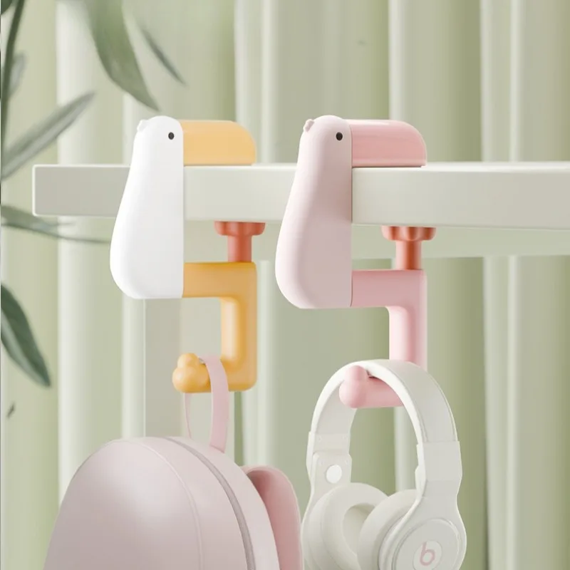 3pcs/set School Bag Hook Removable Office Bag Hook Multipurpose Student Desk Portable Save Space Hook