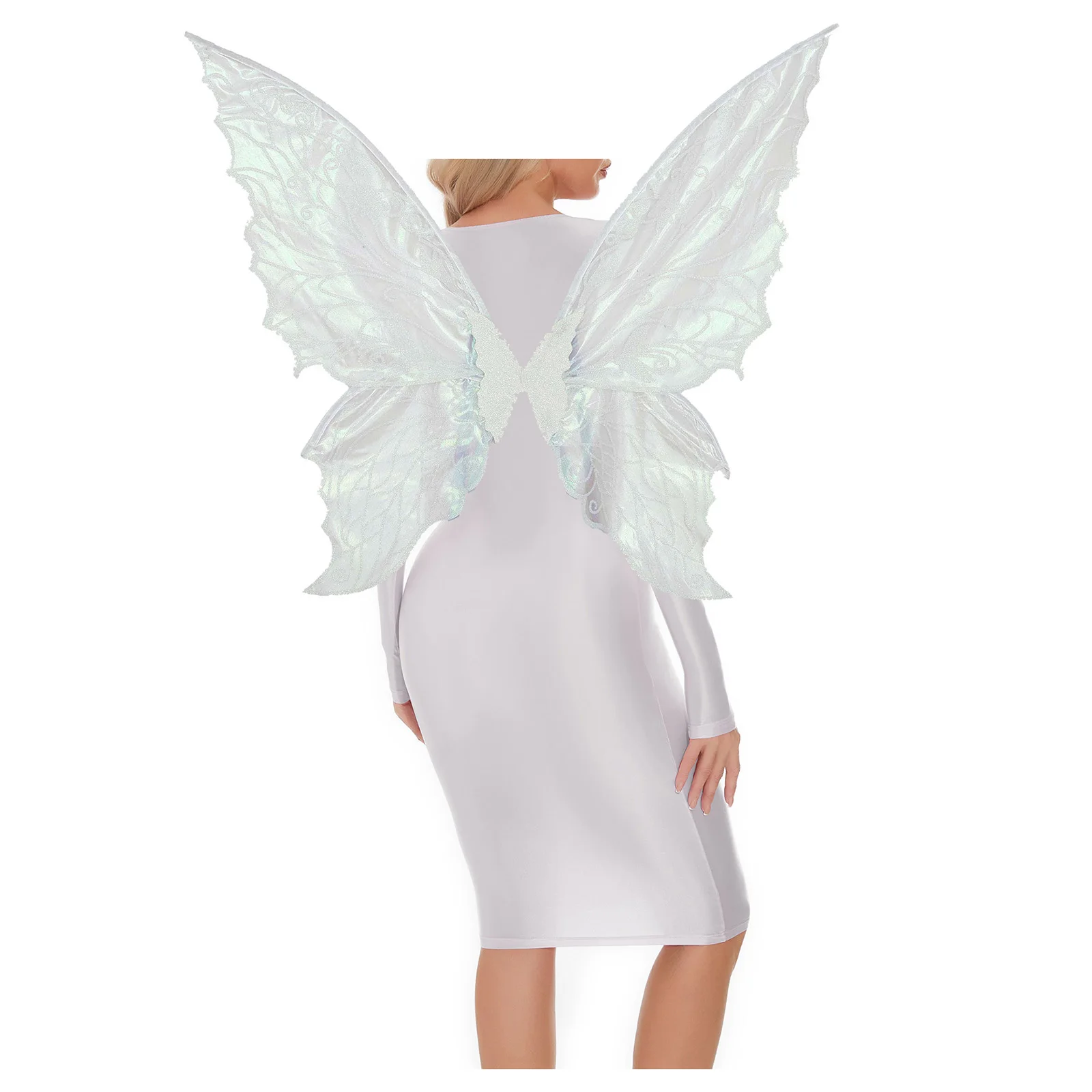 Womens Fairy Angel Costume Halloween Cosplay Party Dress with Butterfly Wings for Roleplay Photo Shoot Cosplay Session Event