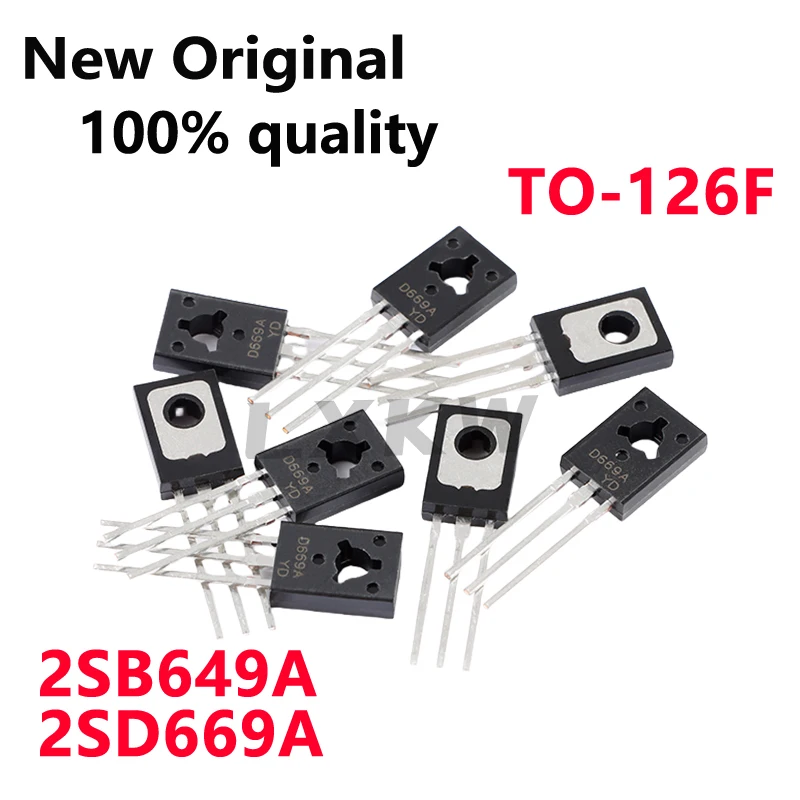 10/Piece New 2SB649A B649A 2SD669A D669A TO-126 The audio power amplifier drives the tube pair In Stock