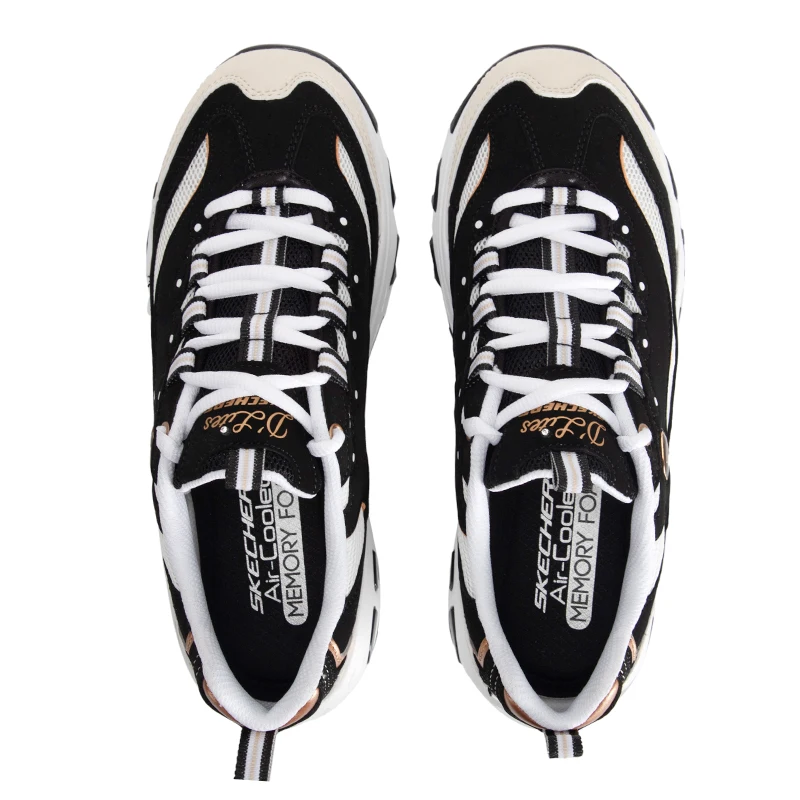 

Skechers Women's Shoes D'Lites Cushioning Retro Milk Tea Bear Dad Shoes Sports Casual Shoes Panda Shoes 896204-Bkgd