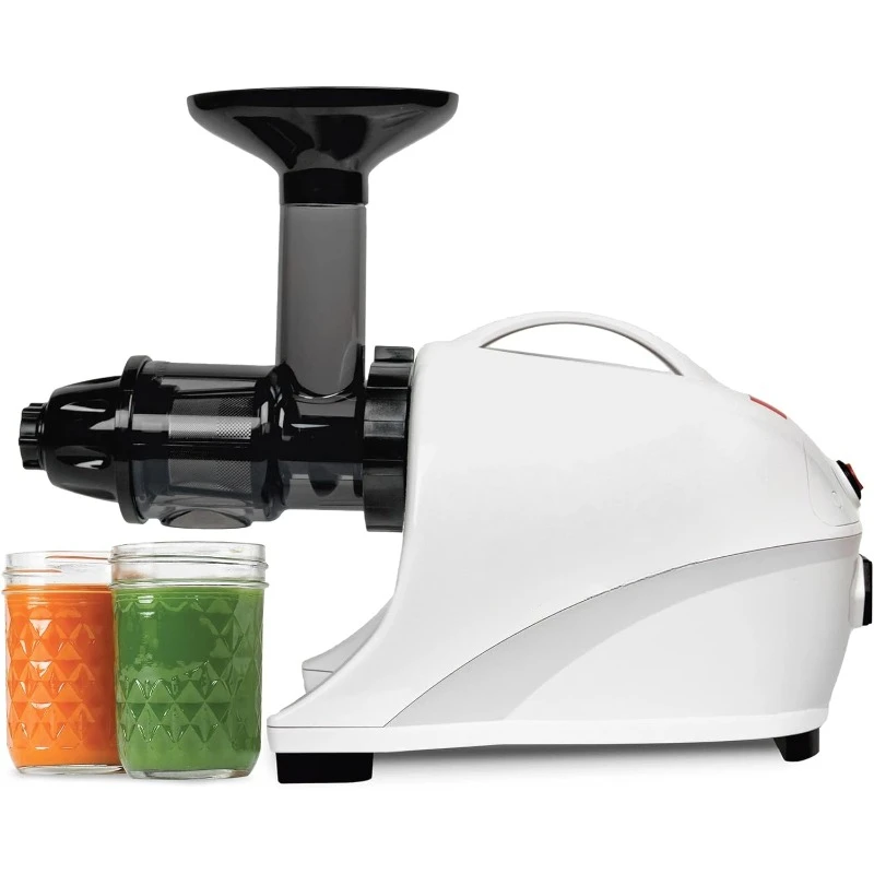 

Horizontal Slow Masticating Juicer, Single Auger Cold Press Juicer Juice ExtractorMulti Functional High-speed Drive System