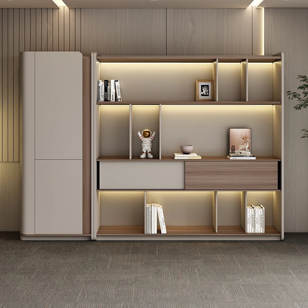 Multi-Functional Modern Office Cupboard Storage Bins with Solid Wood Design for Home Office School & Hotel File Organization