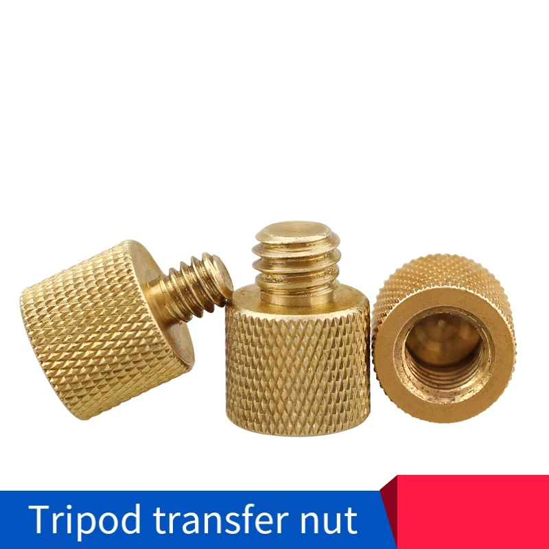 1/4'' 3/8'' Orichalcum Female Male Threaded Screw Mount Adapter For Tripod Camera Studio Threaded Screw Mount Adapter 1~40Pcs