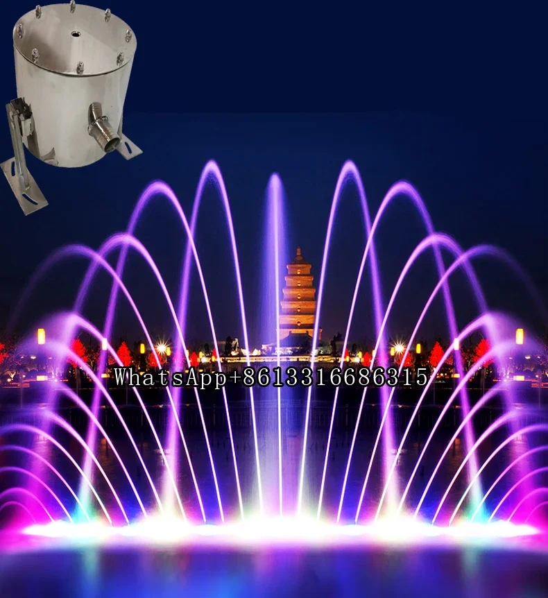 Garden beam wave fountain deck jet nozzle Small Jumping RGB 5W Musical Dancing Flowing Laminar Jet nozzle