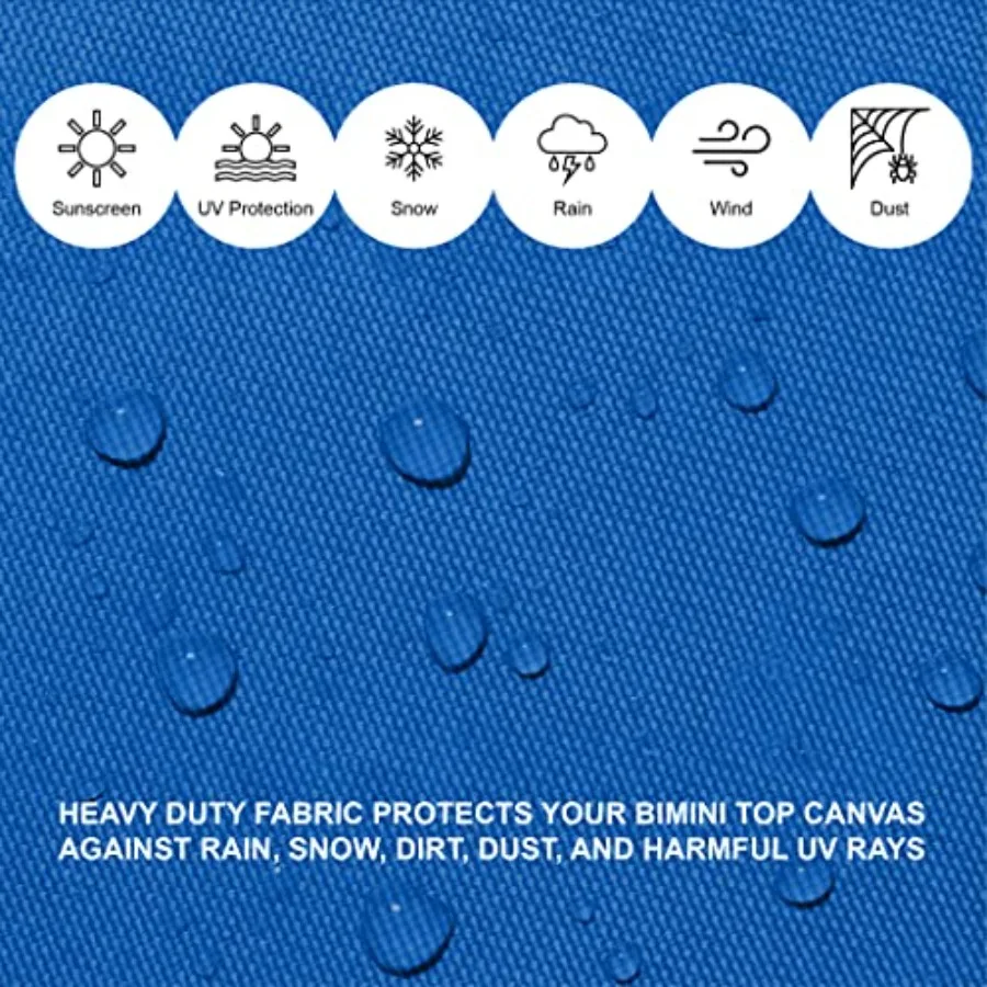 4 القوس بيميني العلوي استبدال غطاء 10 أقدام طويلة دائم البحرية الصف قماش الشمس الظل قارب المظلة للخارجية المائية حماية