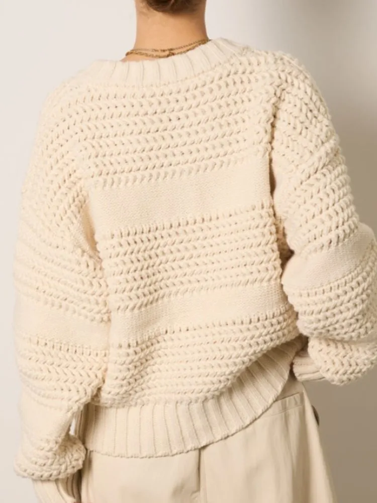 

Autumn Winter Big Size Casual Knitting Cardigan Sweater Round Neck Long Sleeve Women New Fashion Tide