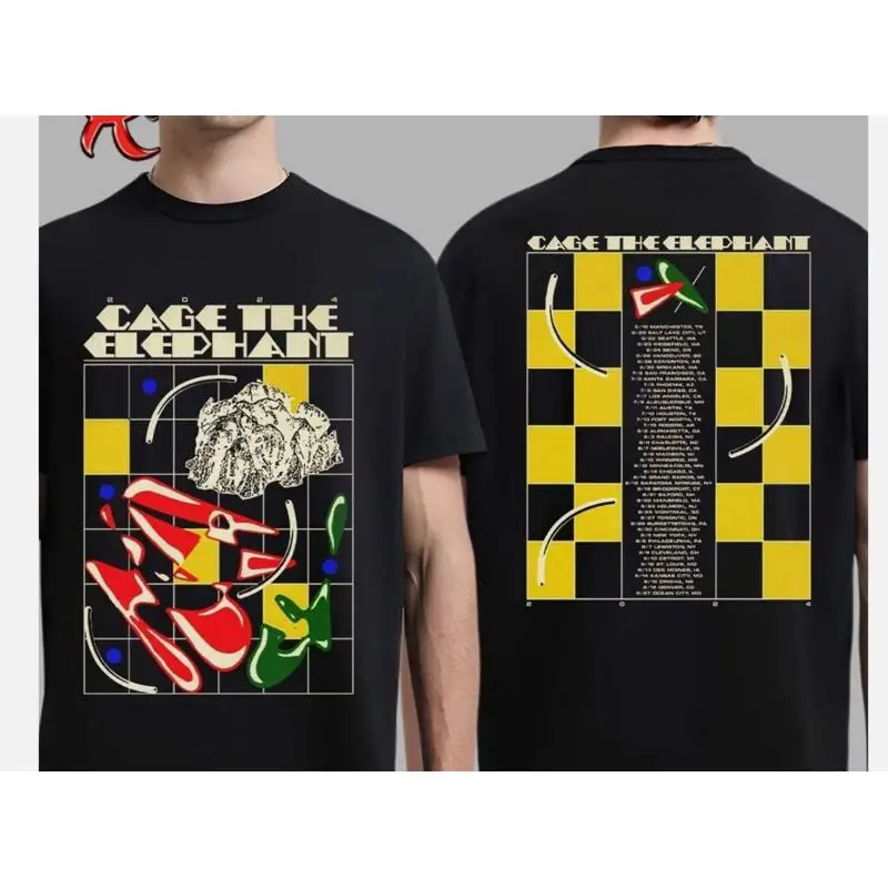 Cage The Elephant 2024 Tour Merch With Tour T-Shirt Cotton Tee S-45XL