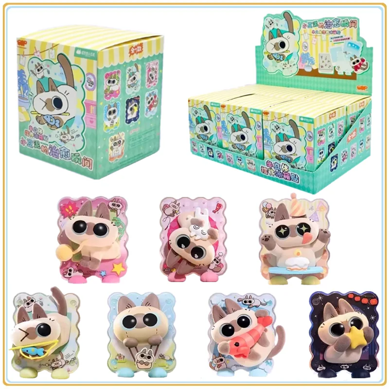 

Оригинальная слепая коробка Azukisan A Moment Of Healing Series, полутрехмерные магниты на холодильник, кавайный кот, стиль, аниме-модель Fiugre