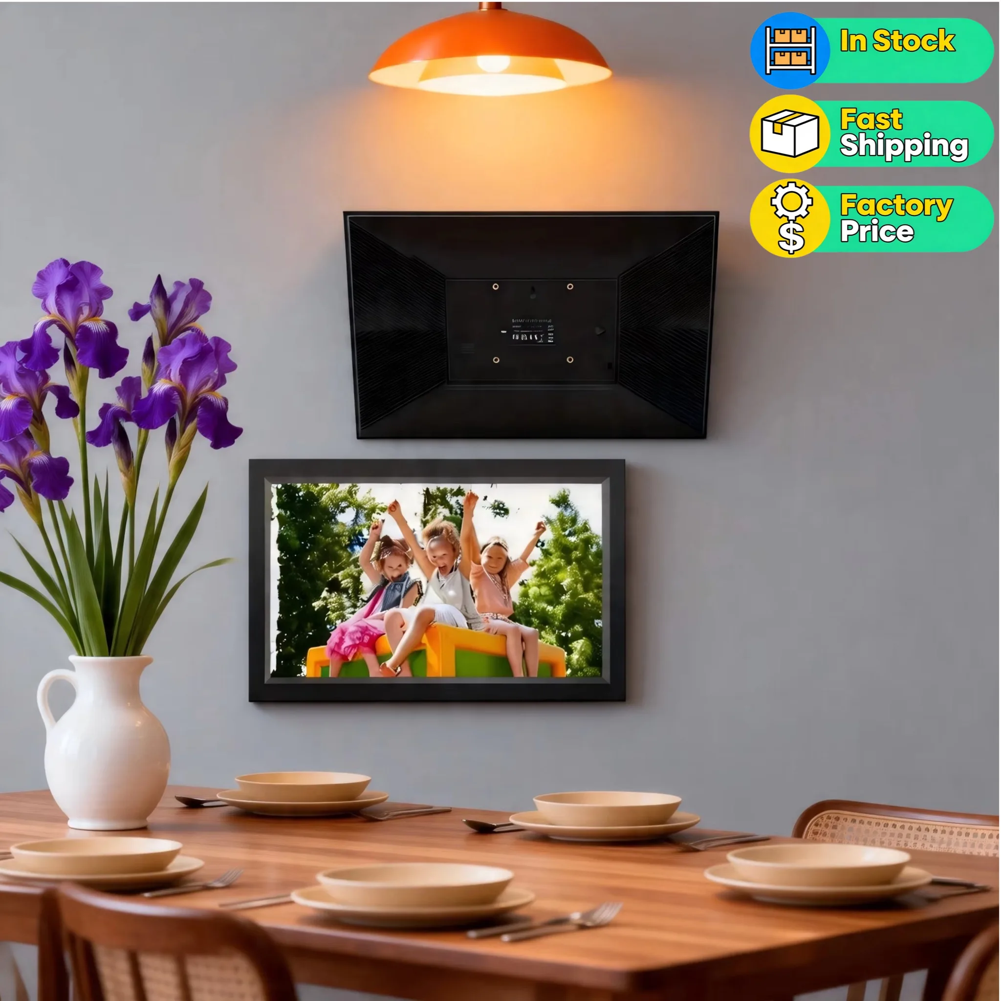 15.6 Inch Large Smart Digital Photo Frame WiFi Cloud Touch Screen FHD IPS Electronic Picture Frame for Home Decor Gift Wholesale