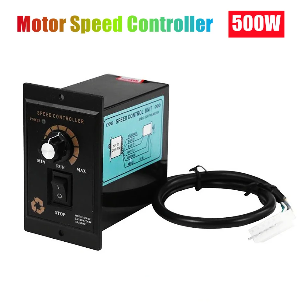 500W Motor Speed Controller AC 220V Pinpoint Regulator Controller US-52 Forward And Reverse UX Motor Speed Controller