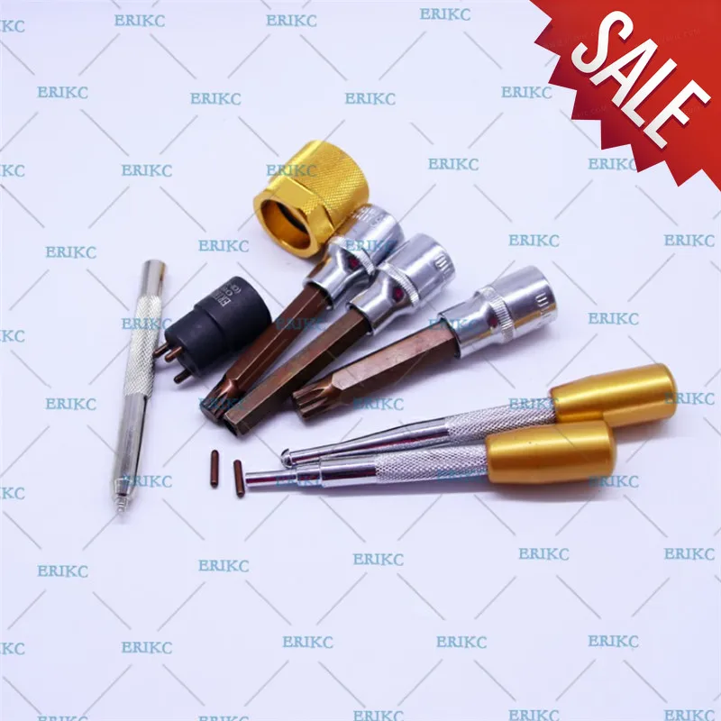 ERIKC Common Rail 8 PCS Valve Plate Remove Tools Injector Repair and Injection Sealing Rings Device E1024033