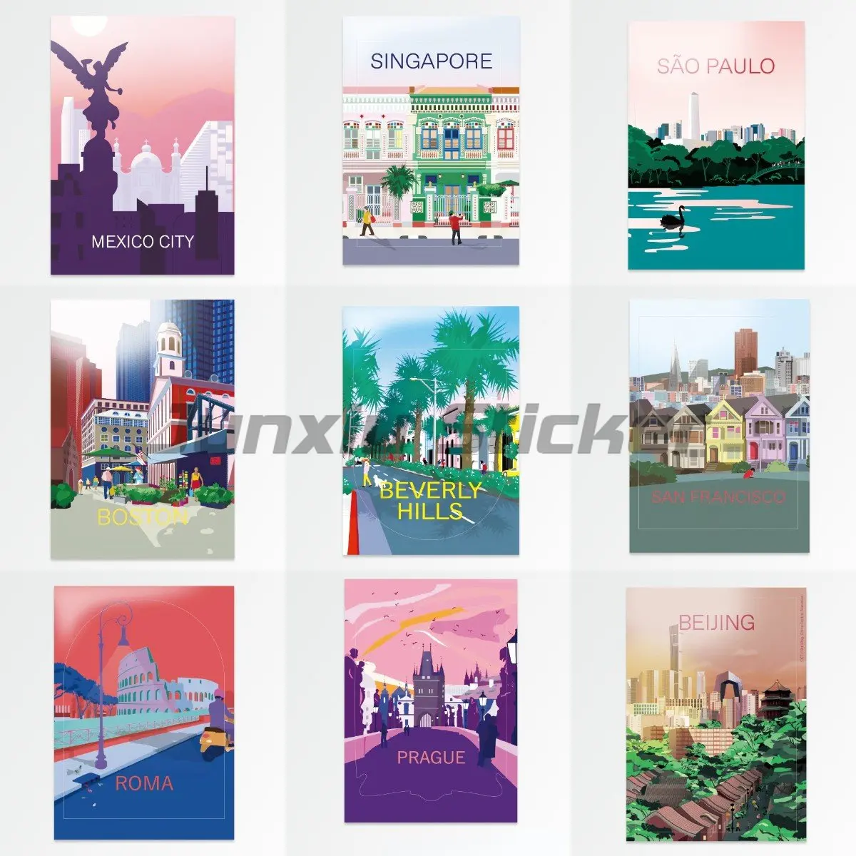 

Cities Travel Aesthetic Stickers Wall Car Sticker Racing Decals Motorcycle Decals Stickers Vinyl Window Decals Laptop Stickers