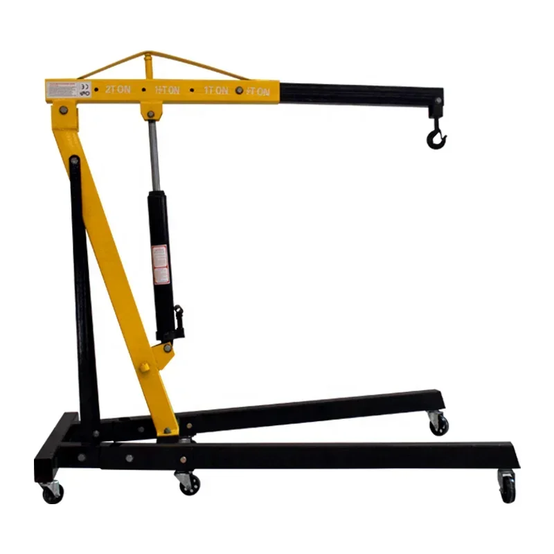 2026-'hydraulic foldable shop crane engine jack portable folding items Car Engine Crane lift with CE small crane for pickup