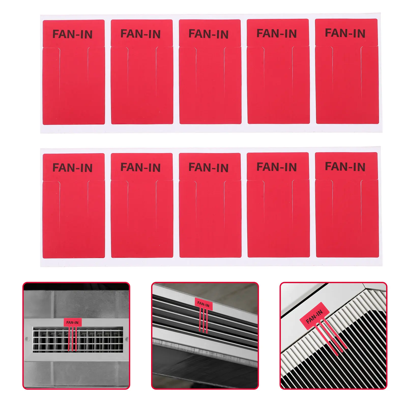 

10 Sheets Airflow Direction Indicator Stickers Adhesive Ac Vent Labels for Air Conditioner Outlet Marking Decal