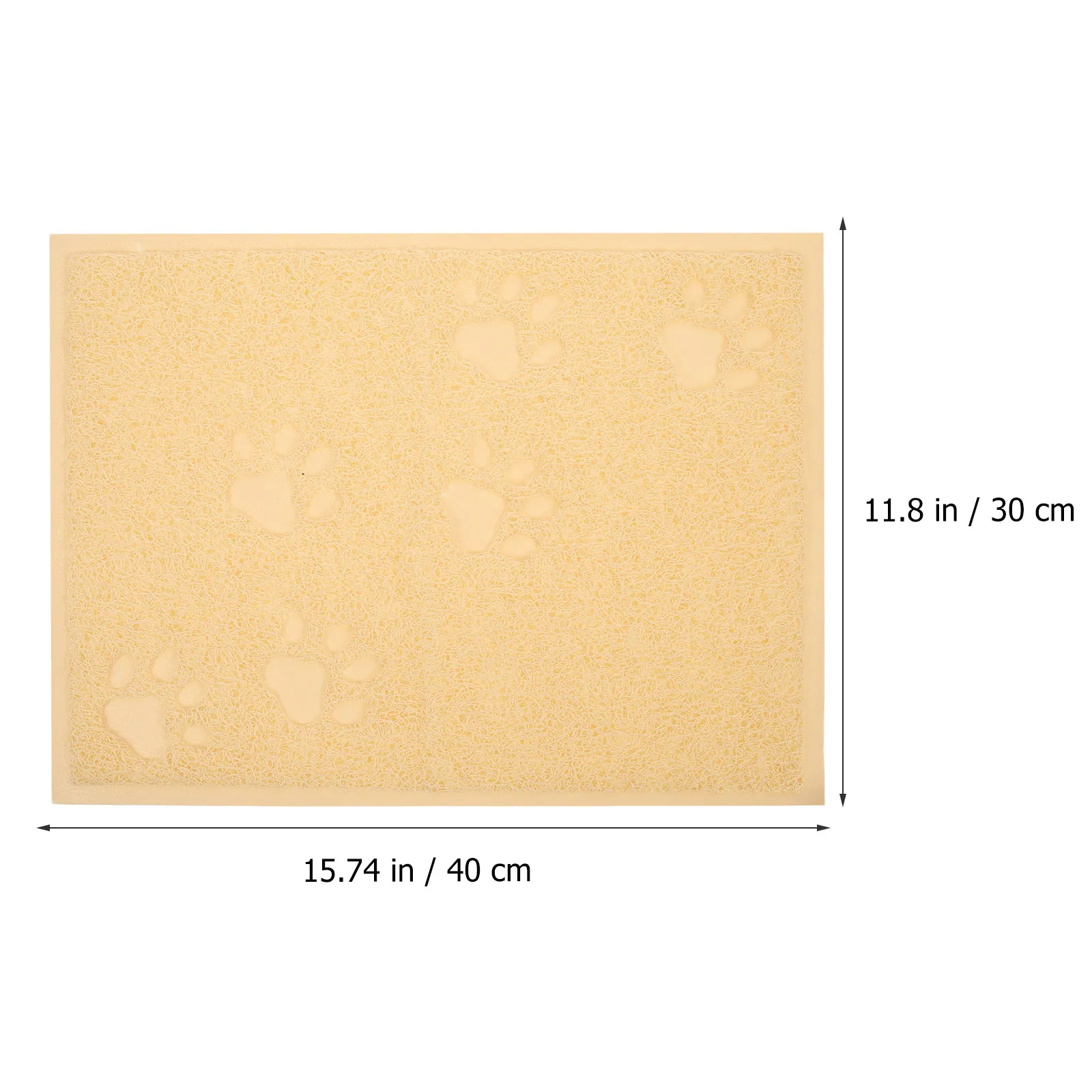 2 Pcs Litter Catching Mat Beige Protector Pet Rug Littler Mats Catcher Collection Cute