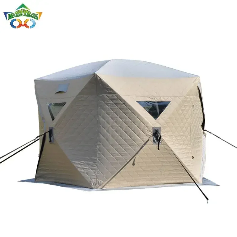 OHO Factory Wholesale Durable Automatic Oxford Canvas Pop Up Hub Quick Open Winter Ice Cube Fishing Tent