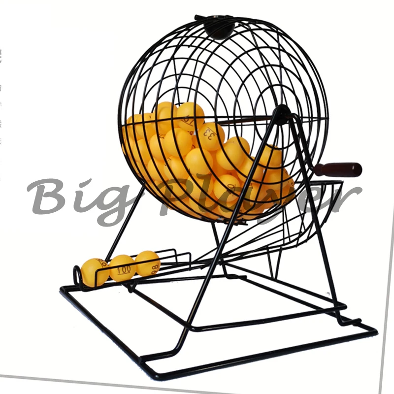 

Metal Manual Lottery Machine Double Color Ball Lottery Machine, Lucky Big Turntable Fish Pond Shaking Ball Number Selection