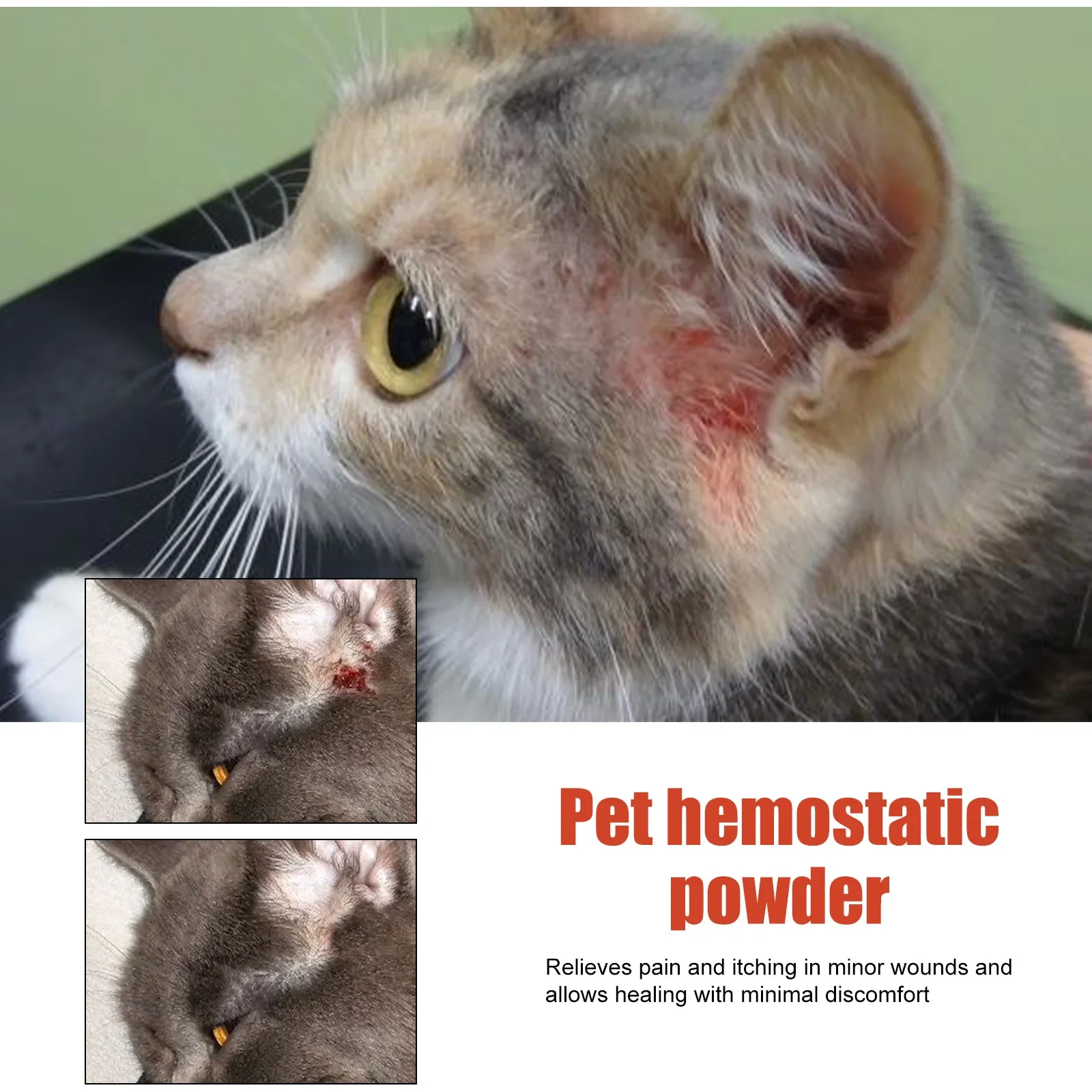 Puppy Styptic Powder Wound Healing Bleeding Stop Powder Kitten Skin Broken Puppy Injury Pets Aids Supplies Medical Healthy Care