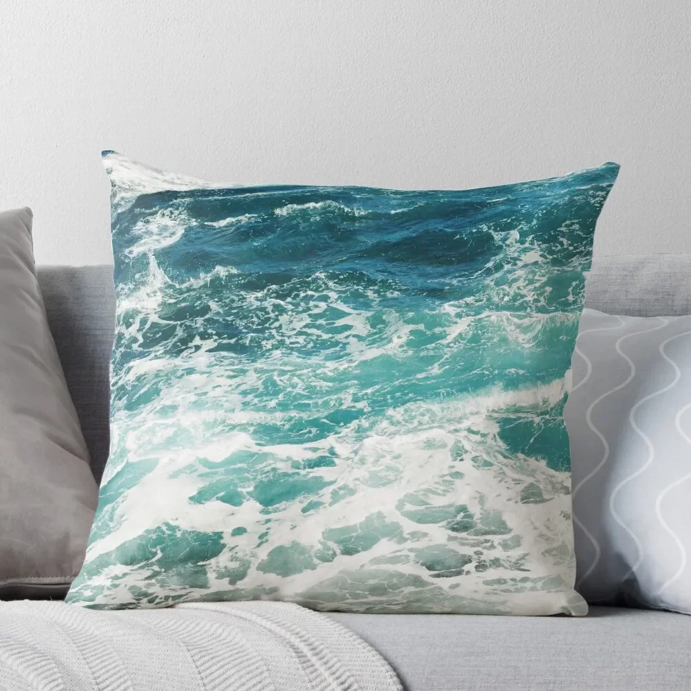 

Blue Ocean Waves Throw Pillow sleeping pillows Christmas Pillow christmas decorations for home 2024