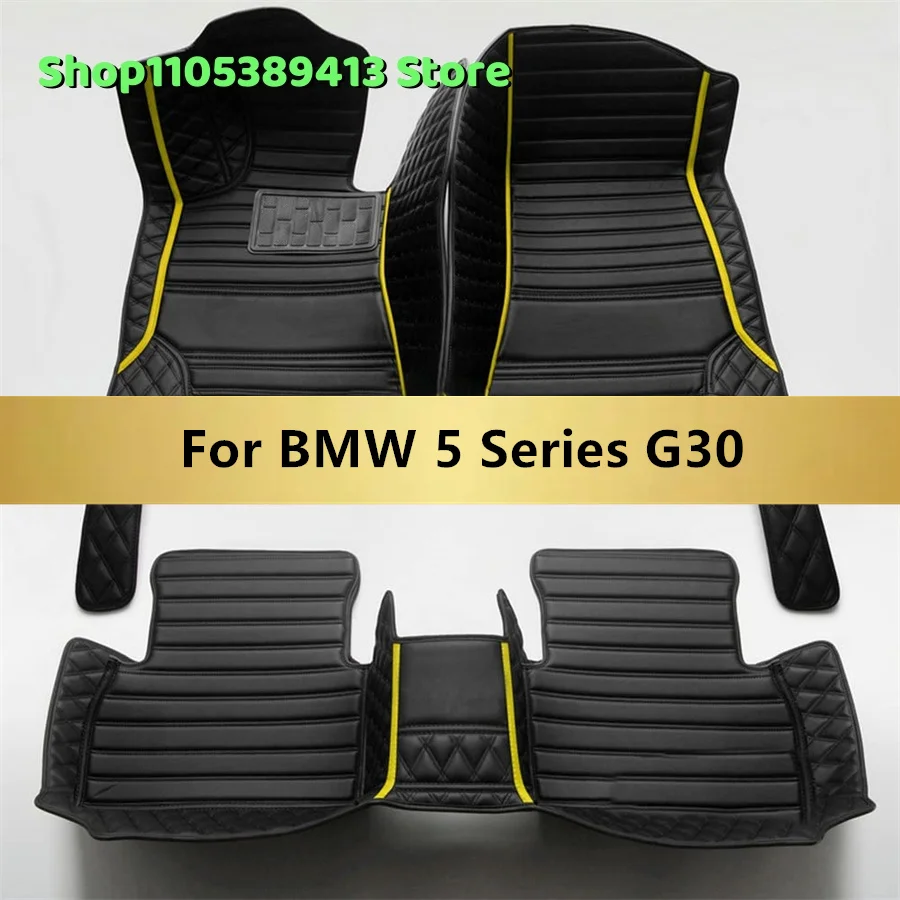 

Автомобильные коврики из искусственной кожи на заказ для BMW 5 серии G30 2022 2021 2020 2019 2018 2017, аксессуары для автомобиля, коврики, ковровые покрытия