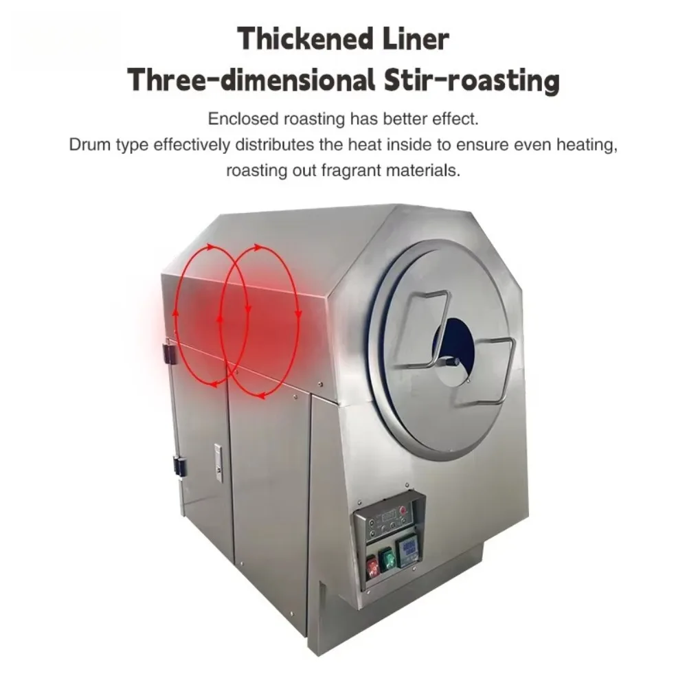 محامص القهوة الكهربائية ومعالجات الفول السوداني لخبز المكسرات والدقيق والذرة والقمح وفول الصويا وبذور السمسم. #3