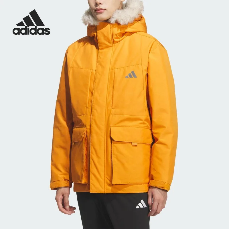 Adidas Men's and Women's Hooded Loose Warm Outdoor Sports Down Jacket KQ5512
