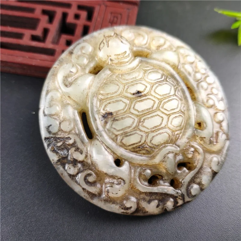 

Supply Antique Xiuyu Antique Old Crafts Jade Long-Lived Turtle Four Beast Xuanwu Pendant Pendant