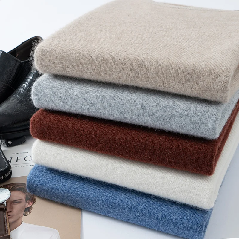 الكلاسيكية سلس الرجال محبوك الكشمير كنزة صوفية من الصوف الترفيه الأعمال سترة الجولة الرقبة مضلع الأصفاد عالية الجودة لينة ودافئة القمم