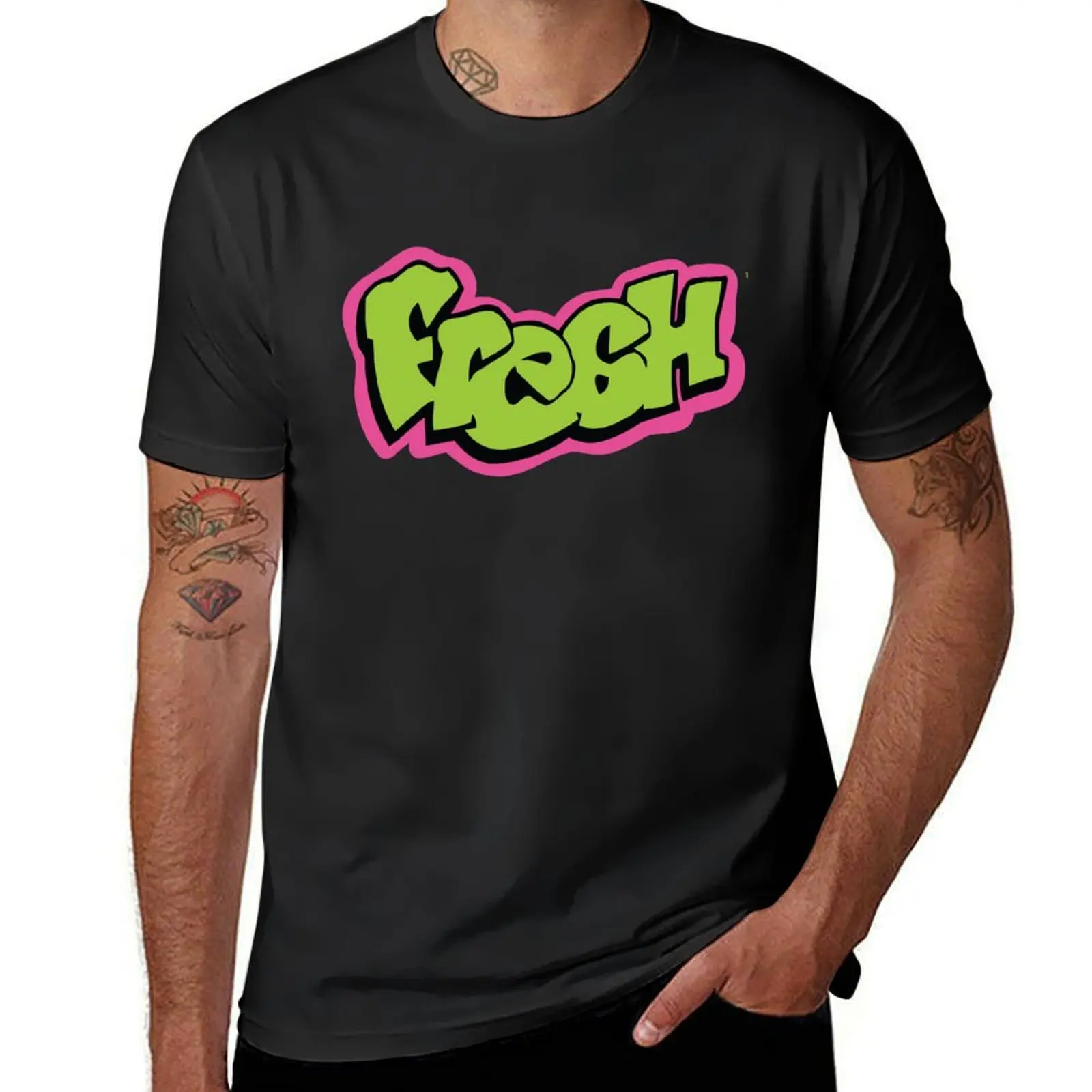 Fresh graffiti T-Shirt Aesthetic clothing plus sizes quick drying cute clothes plain white t shirts men