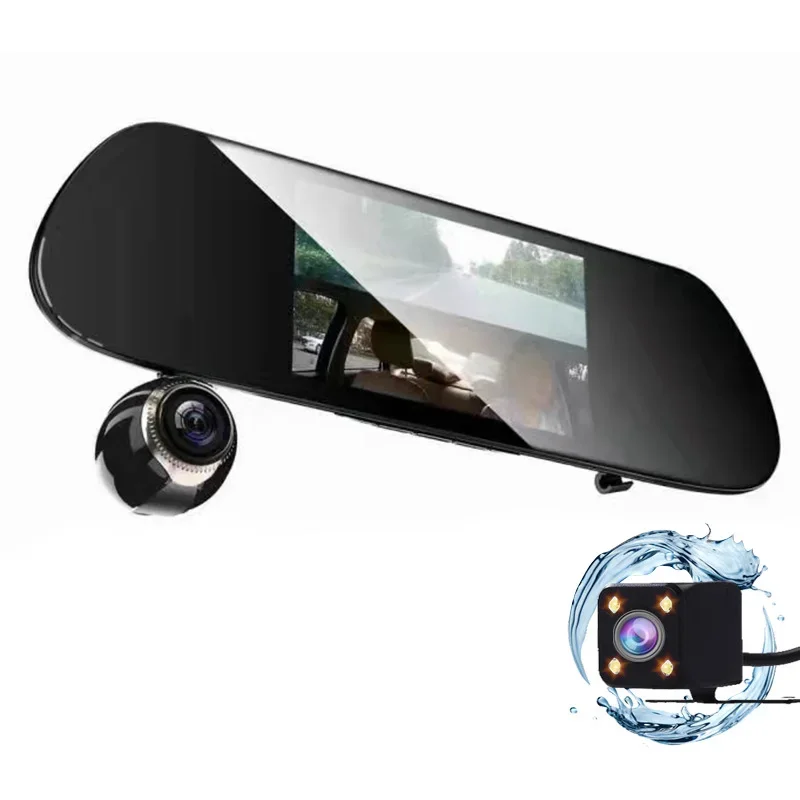 

Rearview Mirror Video 2K 4K Wifi Dual Lens Channel Wide Dash Cam Car