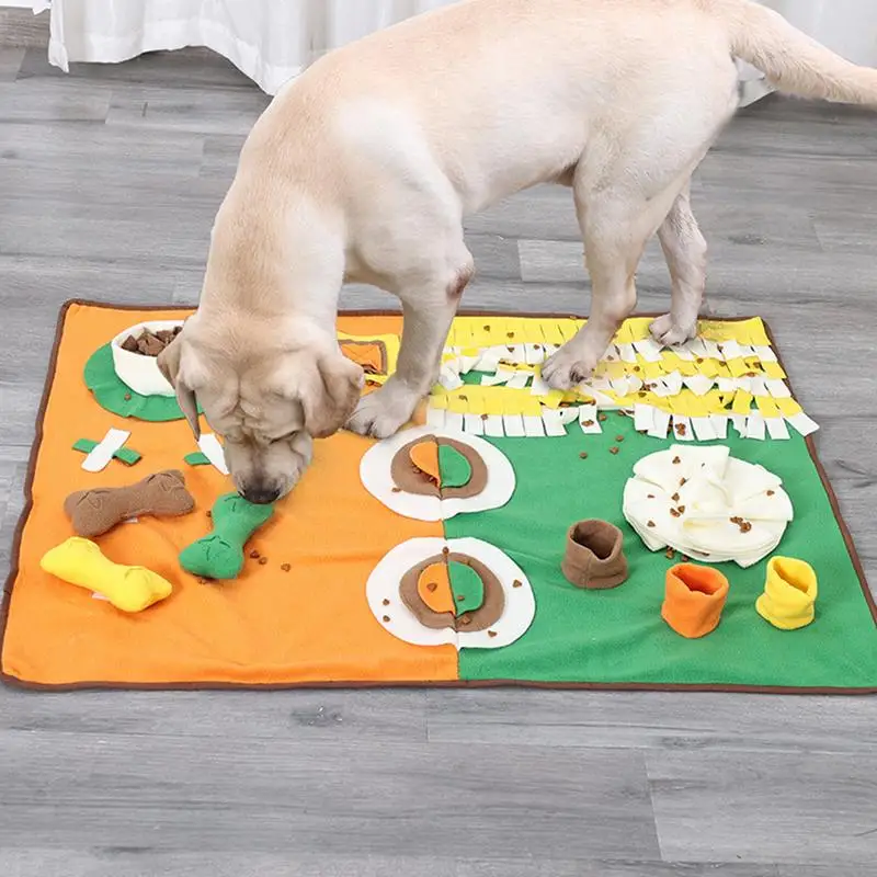 Pet Snuffle Feeding Mat Pet Sniffing Mat Slow Food Foraging Mat Encourages Natural Foraging Skills Pet-friendly Slow Feeding