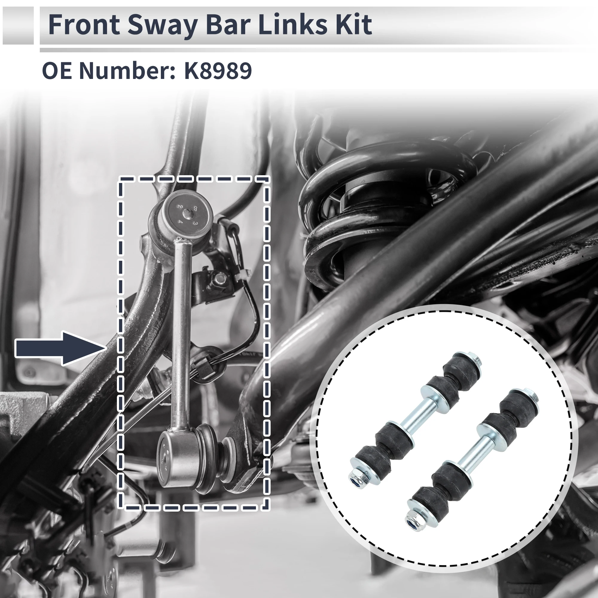 

Тяги переднего стабилизатора UXCELL для BUICK ELECTRA 1985-1990 No K8989, 2 шт.