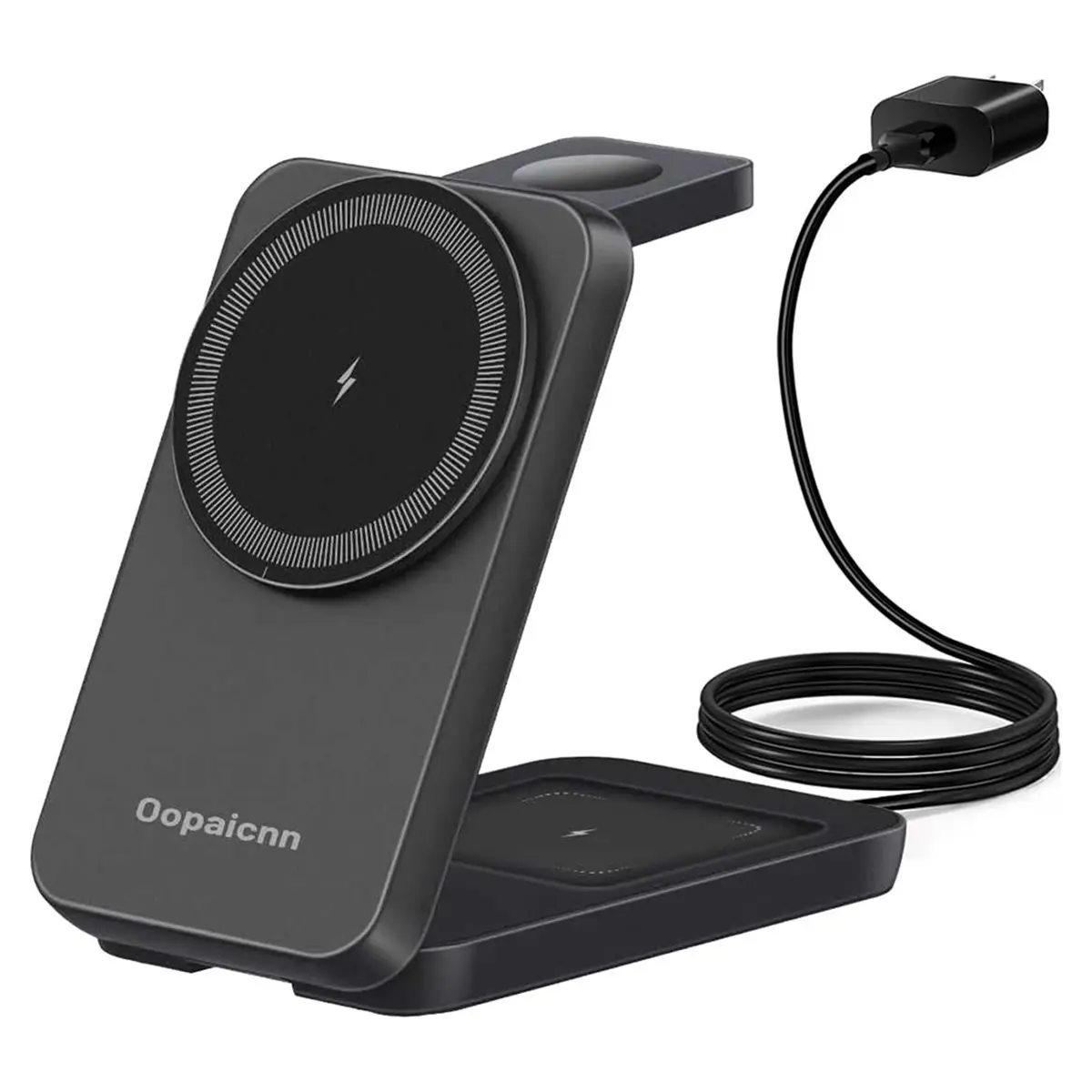 【Charger】 Wireless Charger for , Wireless Charging Station with Watch Charger, Foldable Magnetic Charger US Plug