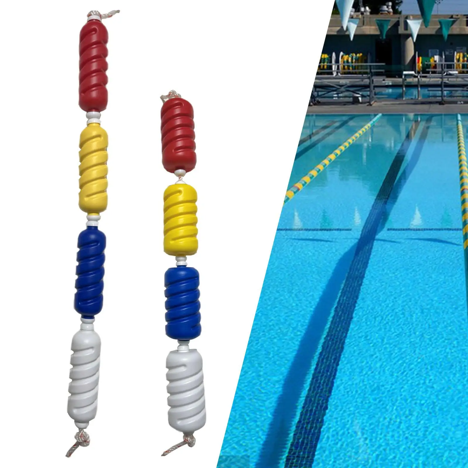 Pool Divider Rope 157.48inch Long Sturdy Easy to Install Lane Buoy Marker for Indoor Pool Wading Sport Party Beach Outdoor Pool