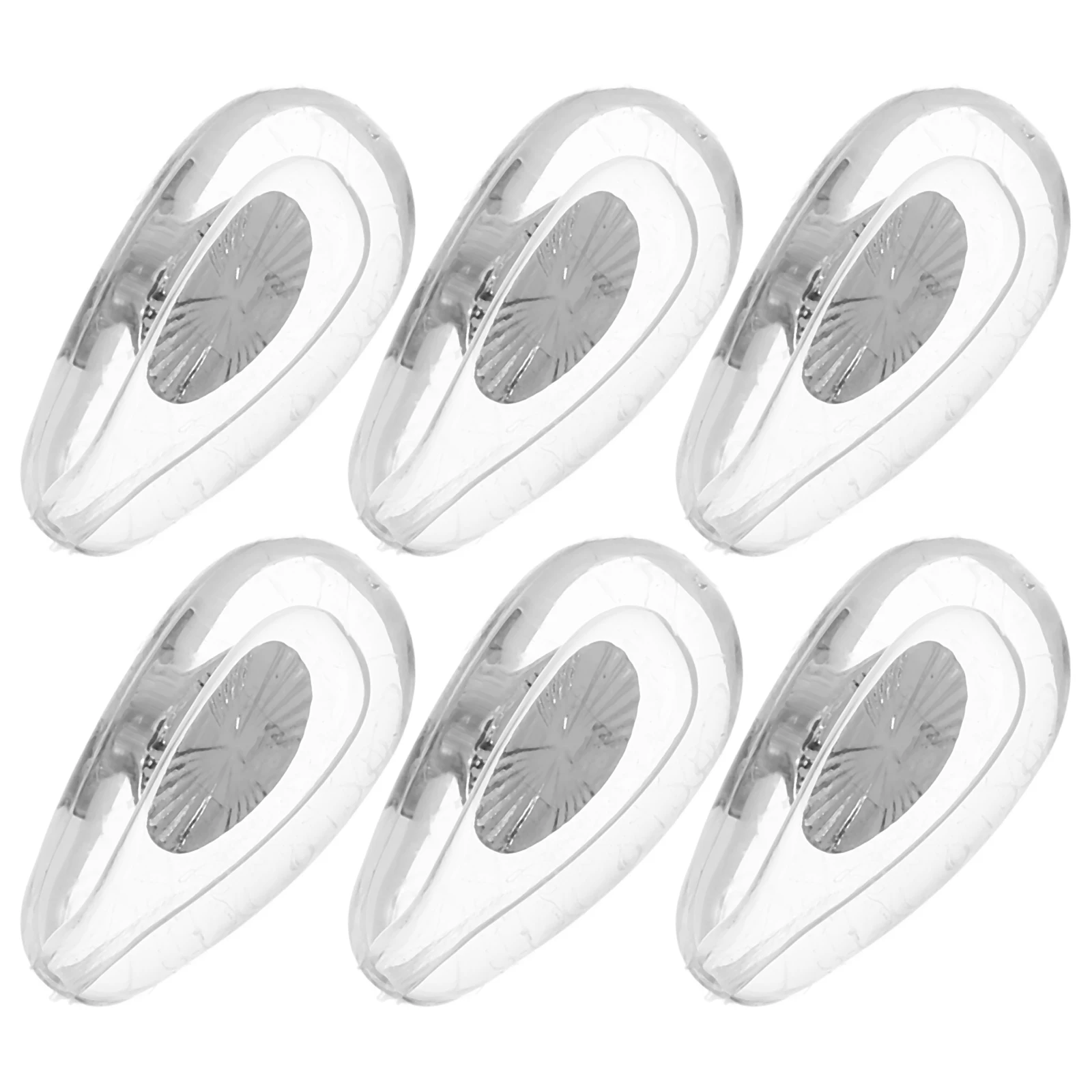 

6 Pairs Metal Core Nose Pads Soft Silicone Durable Comfortable Eyeglass Sunglasses Replacement Golden Labor Protection
