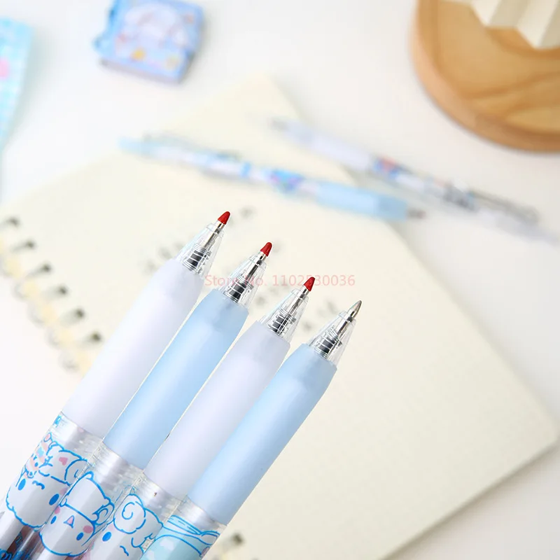 Simpatico cane blu cartone animato cane dalle orecchie grandi styling pressa penna gel nera firma penna pressa 6/120 penna gel scuola regalo all'ingrosso.