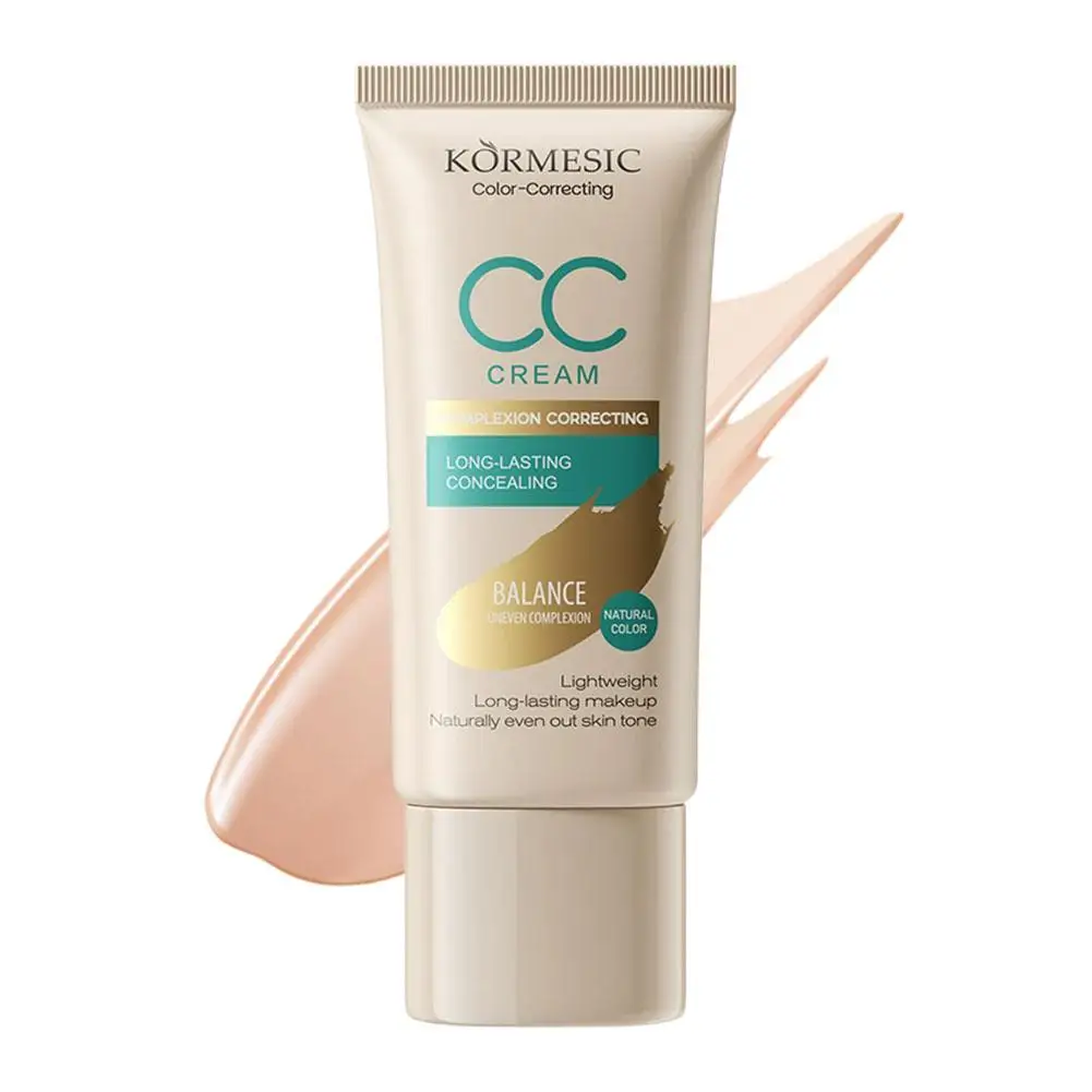 2026 Natural Lightweight Color-Correcting CC Cream Moisturizing Waterproof Sweat-proof Makeup Before Concealer Face Base Makeup