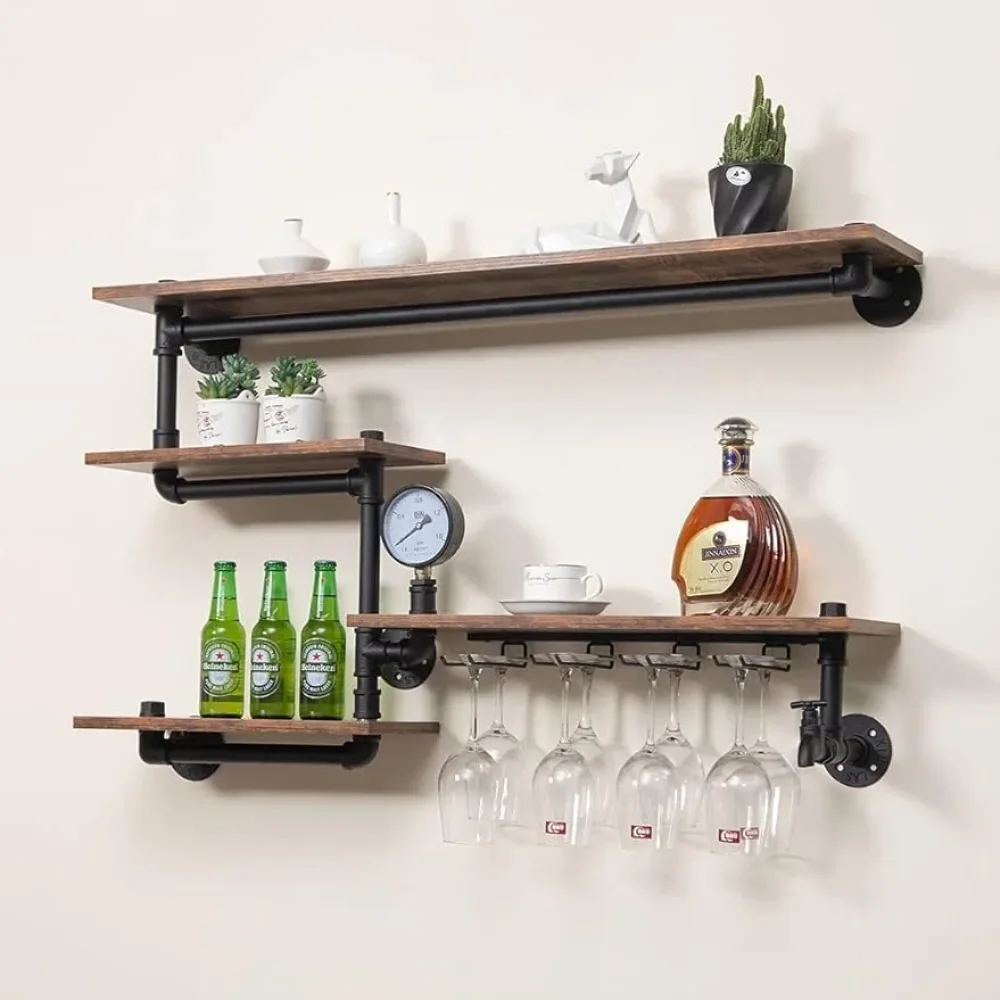 

Wall Cellar for Wine Locker Bar Shelves 39in Metal Hanging Wine Rack Living Room Kitchen Decor Display Rack Vinos Vinoteca Adega