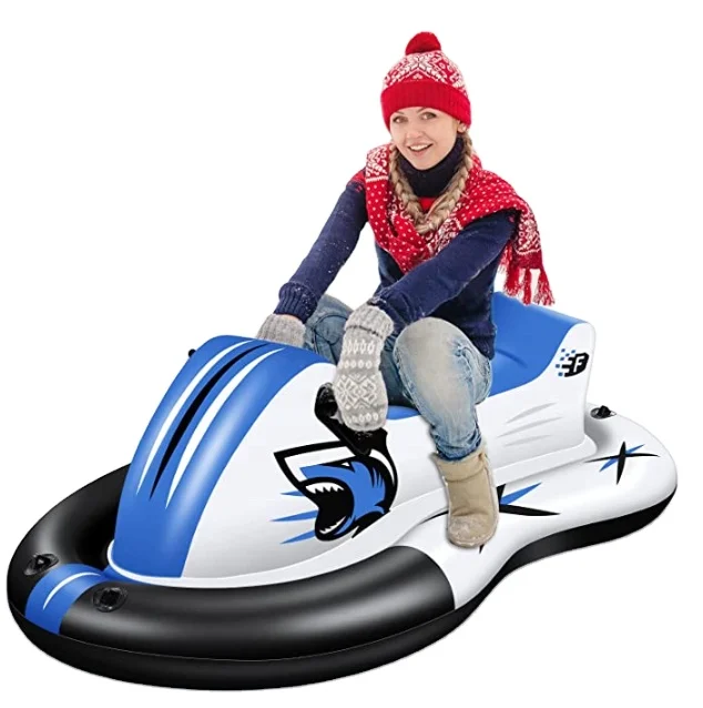 Snow Tube Heavy Duty Inflatable Snow Tube Sled for Kids and Adults Toys for Winter Sport Fun