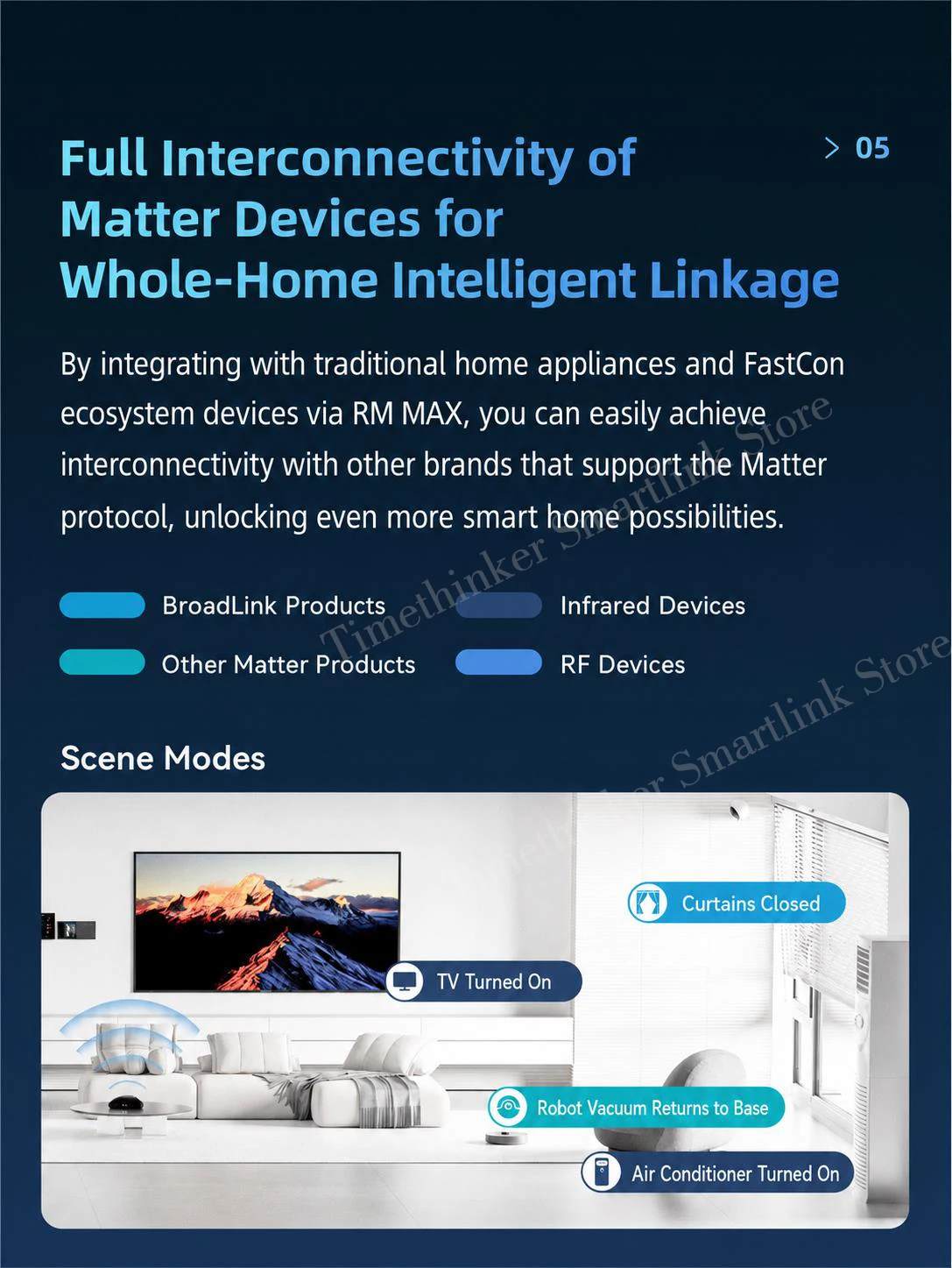 Broadlink RM MAX Hub Upgrade-Version Smart Home Matter WiFi BLE Universalfernbedienung für IR/RF-Geräte für Alexa Google Home HomeKit – Detail 9