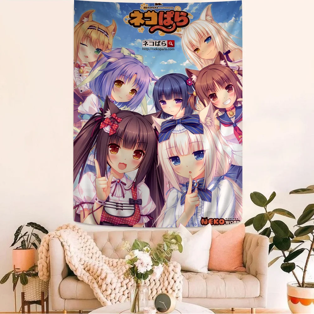 Anime Nekopara Self-adhesive Art Poster Whitepaper Sticker DIY Room Bar Cafe Wall Decor