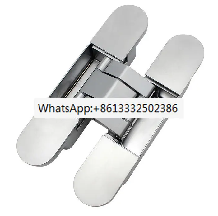 

60KG Wooden Door 180 Degrees Hidden Hinge Home Hardware Wide door spacing Invisible Cross Casement Gate Hinge