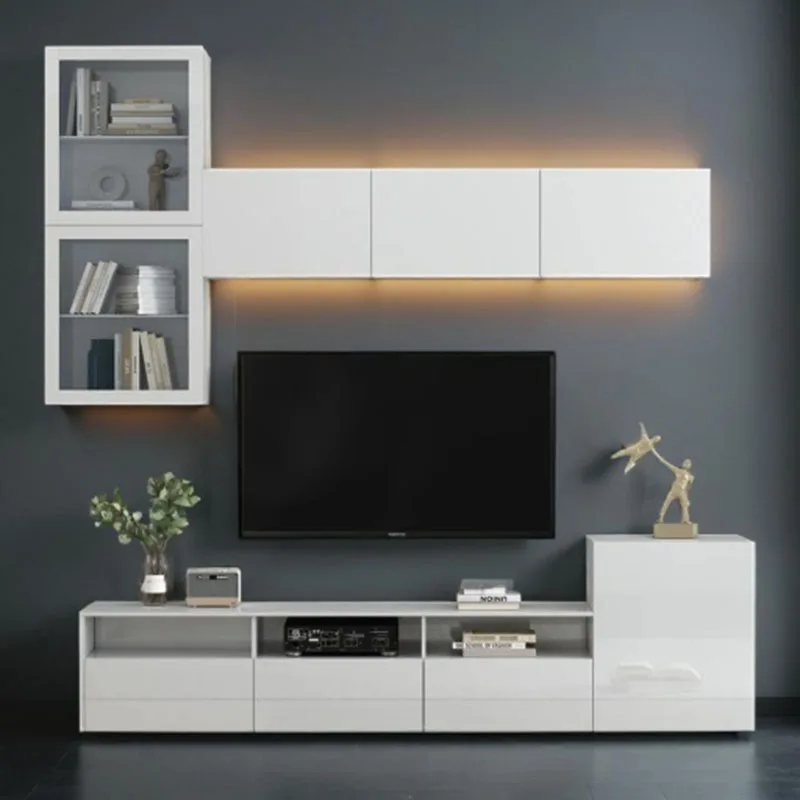 

Hanging Tv Furniture Mobile Living Room Fire Place Stands Floating Entertainment Center Storage Mueble Modern Console Rattan