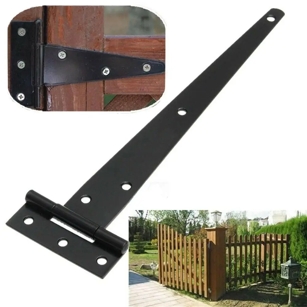 Shape Paint Garden Wooden Door Furniture Gate Tee Hinge Hinges Hardware Cabinet Shed Black Iron