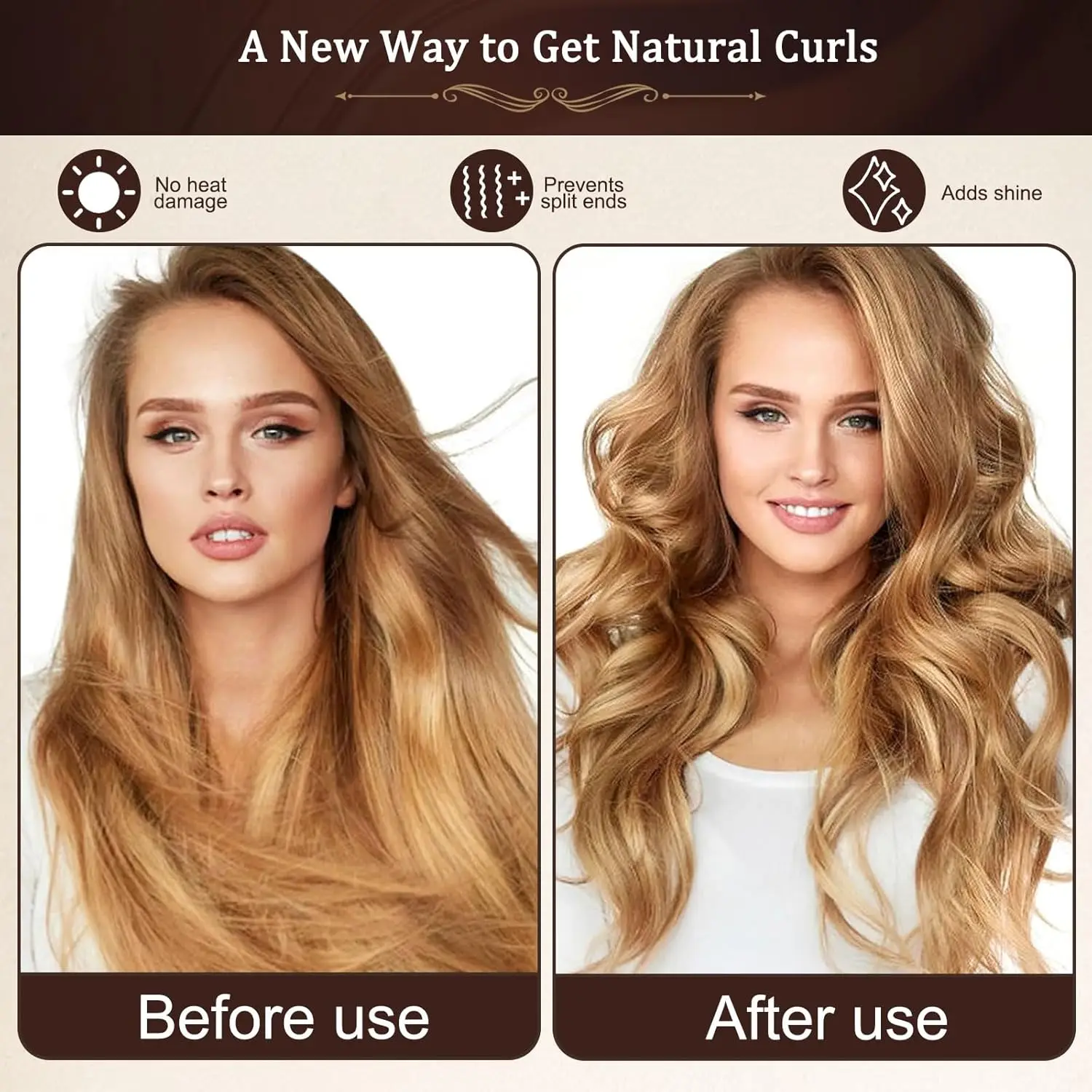 5Pcs Heatless Hair Curlers Velvet Curling Rods Overnight Sleep Hair Rollers No Heat Lazy Wave Hair Styling Tools for Long Hair image 3