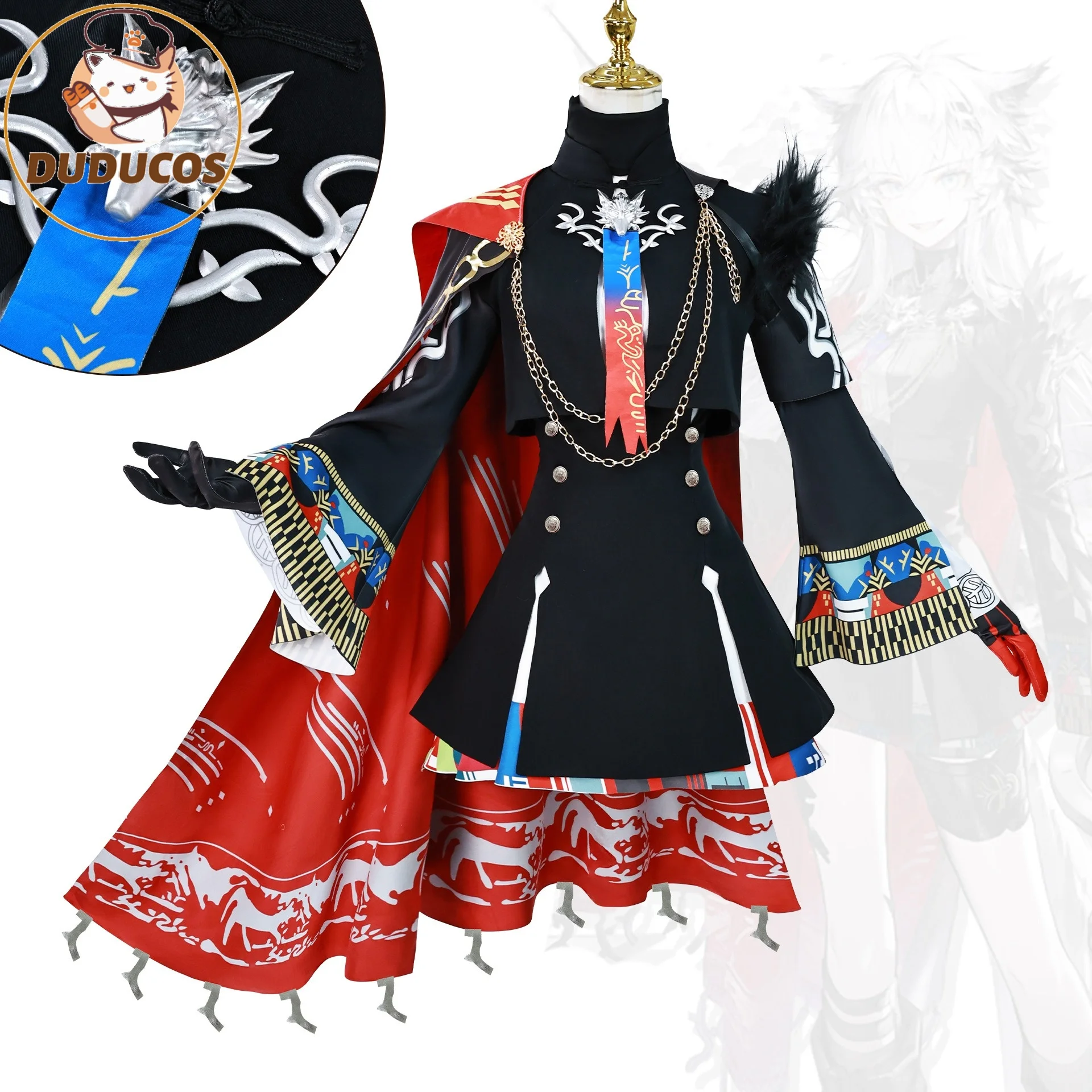 

Костюм для косплея DUDU-R Arknights Lappland The Decadenza, женский, для игр, аниме, вечеринок, униформа, на Хэллоуин, комплект для ролевых игр