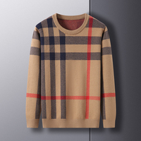 Hot Selling Original Quality Men's Knitted Sweater New Arrival O-Neck Jacquard Warm Long Sleeve Pullover Autumn Casual Menswear