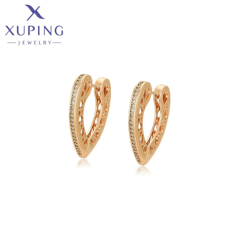 Xuping Jewelry Fashion orecchino Color oro a forma di cuore per regalo donna X000011788